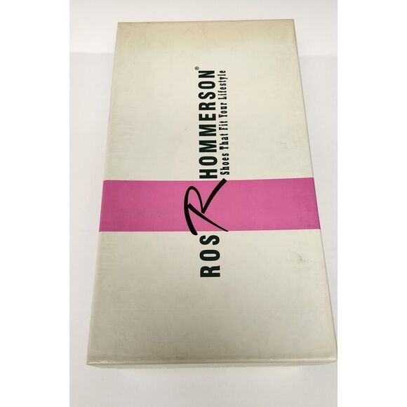 Ros Hommerson Marta H-37773 Vintage Black Leather Oxfords Heel Shoes Size 6W - Picture 5 of 11